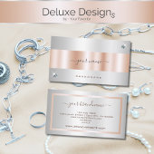 Luxuriöse Rose Gold und Silber Shimmer Diamonds Visitenkarte