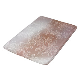 Luxuriöse Rose Gold und Spitzen Bath Mat Badematte