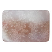 Luxuriöse Rose Gold und Spitzen Bath Mat Badematte (Vorderseite)