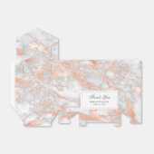 Luxuriöse Rose Gold und Weißmarmor Hochzeit Geschenkschachtel (Ungefaltet)