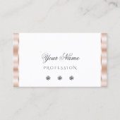 Luxuriöse Rose Gold White Sparkling Juwelen Stilvo Visitenkarte (Vorderseite)