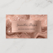 Luxuriöse Rose Goldene Marmorplatte Visitenkarte (Vorderseite)