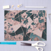 Luxuriöse Rose Goldenes Künstlerisches Muster Seidenpapier (Handwerk)