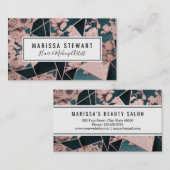 Luxuriöse Rose Goldenes Künstlerisches Muster Visitenkarte (Vorne/Hinten)