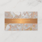 Luxuriöse Rose Goldgraue Marmor Makeup Künstler Visitenkarte (Vorderseite)