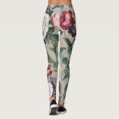 Luxuriöse Rose Muster Illustration Moderne Mode Leggings (Rückseite)