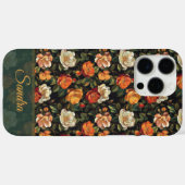 Luxuriöse Rose Personalizable Name iPhone Fall Case-Mate iPhone Hülle (Rückseite (Horizontal))
