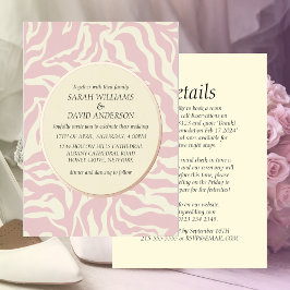 Luxuriöse Rose Pink Matisse Style Foil Invi Folieneinladung