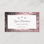 Luxuriöse Rose Pink White Sparkle Glitzer Jewels Visitenkarte (Vorderseite)