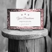 Luxuriöse Rose Pink White Sparkle Glitzer Jewels Visitenkarte