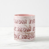 Luxuriöse Rose Rosa Glitzer Marmor anpassen Tasse (Zentrum)