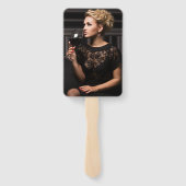 Luxuriöse Rose Wein 40. Geburtstag Foto Personalis Fächer (Rückseite)