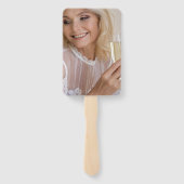 Luxuriöse Rose Wein 50. Geburtstag Foto Personalis Fächer (Rückseite)