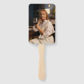 Luxuriöse Rose Wein 60. Geburtstag Foto Personalis Fächer (Rückseite)