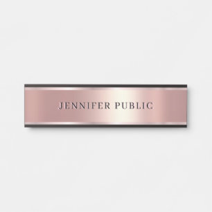 Luxuriöse Roségold Benutzerdefinierte Elegante Mod Türschild