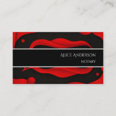 Luxuriöse rot schwarz elegante professionelle femi visitenkarte (Vorderseite)