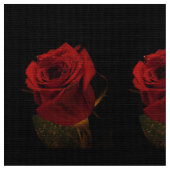 Luxuriöse Rote Rose Blumenstoffe - Romantische Ros Stoff (Nahaufnahme)