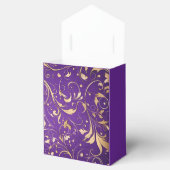 Luxuriöse Royal Lila und Gold Damask Gemustert Geschenkschachtel (Geöffnet)