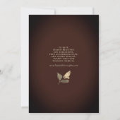 Luxuriöse Rustic Fall Floral Wedding Einladung (Rückseite)