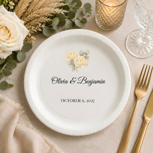 Luxuriöse rustikale Hochzeit Pappteller