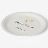 Luxuriöse rustikale Hochzeit Pappteller (Schrägansicht)