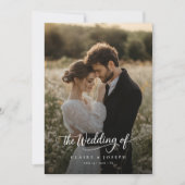 Luxuriöse Rustikale Minimalistisch Romantische Fot Einladung (Vorderseite)