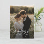 Luxuriöse Rustikale Minimalistisch Romantische Fot Einladung (Stehend Vorderseite)