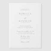 Luxuriöse rustikale Moderne Minimalistische Hochze Pergament Einladungen (Vorderseite)