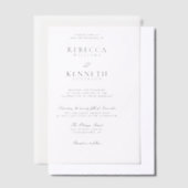 Luxuriöse rustikale Moderne Minimalistische Hochze Pergament Einladungen (Versetzt)