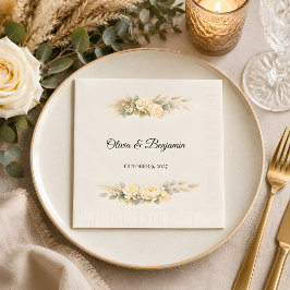 Luxuriöse rustikale personalisierte Hochzeit  Serviette