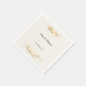 Luxuriöse rustikale personalisierte Hochzeit Serviette (Ecke)