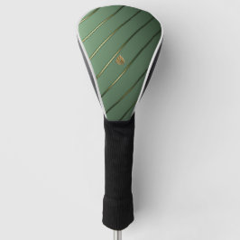 Luxuriöse Sage Green & Gold Golf Headcover