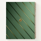 Luxuriöse Sage Green & Gold Notizblock (Rückseite)