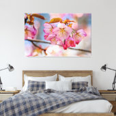Luxuriöse Sakura Blume im Frühlingspark Leinwanddruck (Insitu (Schlafzimmer))