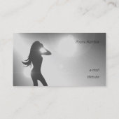 Luxuriöse Sandy Brilliant Dancing Girl Silhouette Visitenkarte (Rückseite)