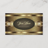 Luxuriöse schimmernde Diamanten mit Gold Effekten Visitenkarte (Vorderseite)