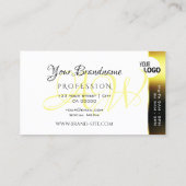 Luxuriöse schimmernde goldene Streifen hinzufügen Visitenkarte (Rückseite)