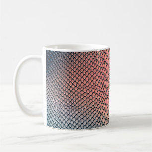 Luxuriöse Schlangenhaut-Textur Hintergrundtextur,L Kaffeetasse