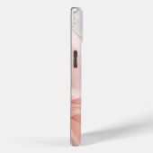 Luxuriöse Schrift Rosa Satin Goldmarmor Kreuz Case-Mate iPhone Hülle (Rückseite / Rechts)