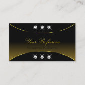 Luxuriöse Schwarz-Gold-Dekoration mit glänzenden D Visitenkarte (Vorderseite)