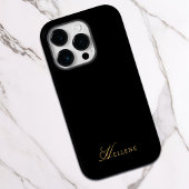 Luxuriöse Schwarz & Gold-elegante Script Monogram Case-Mate iPhone Hülle