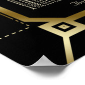 Luxuriöse Schwarz-Gold-Seetabelle Poster (Ecke)