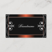 Luxuriöse Schwarz Kupfer Sparkle Juwelen Verzierte Visitenkarte (Vorderseite)