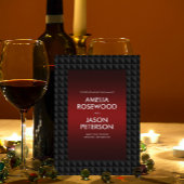 Luxuriöse Schwarz Polygon Shape Muster Hochzeit Einladung