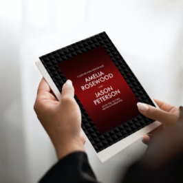 Luxuriöse Schwarz Polygon Shape Muster Hochzeit Einladung