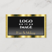 Luxuriöse Schwarz-Rahmen-Farbgebung Cool mit Logo Visitenkarte (Vorderseite)