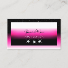 Luxuriöse schwarz rosa Weiß glänzende schimmernde  Visitenkarte