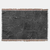 Luxuriöse Schwarz-Silber-Glitzern Decke (Vorderseite)