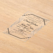 Luxuriöse Schwarz & Silver Frame Einladung Vorlage (Ablage )