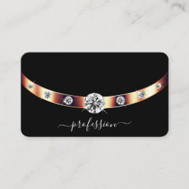 Luxuriöse Schwarz und Rose Gold mit Initials Moder Visitenkarte